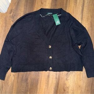 NWT Target Wild Fable Black Button Front Cardigan